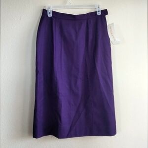 Vintage NWT Pendleton Size 10 Women's Vibrant Purple Midi Skirt 100% Virgin Wool